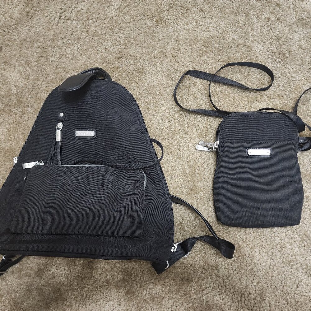 Baggallini Black Nylon Backpack ONLY